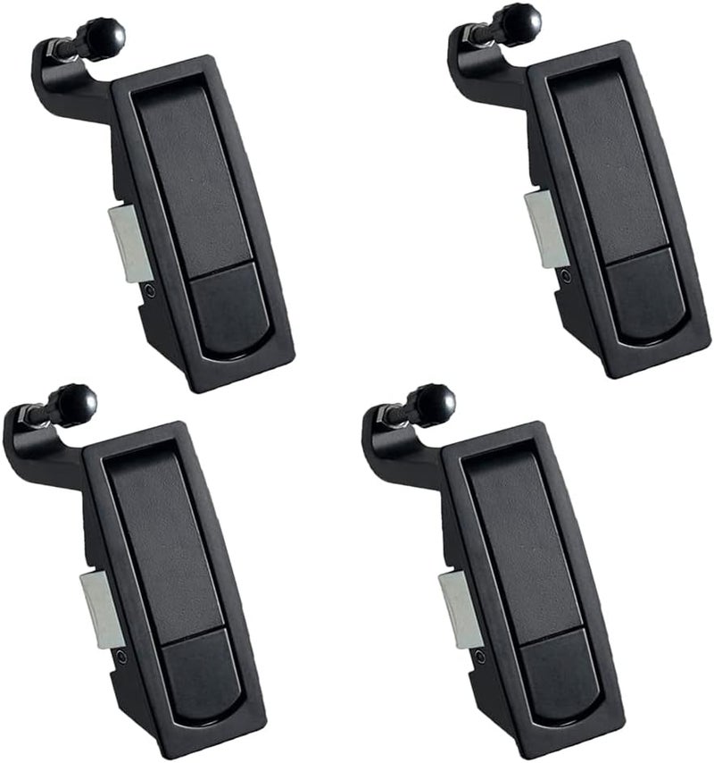STHang-D 4PCS Compression Latch Lock Trigger Latch Lock, Zinc Alloy Adjustable Lever Hand Operated Compression Latch with Raised Trigger, Non-Locking, Flush Lever Latch (Black) - Image 1